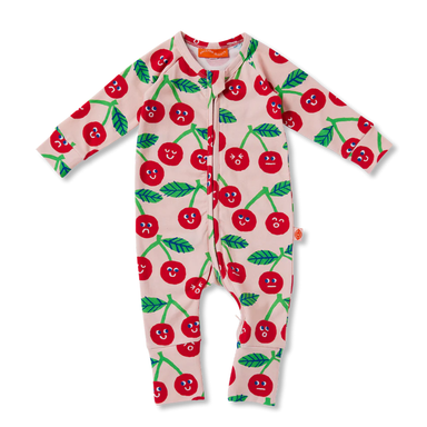 Long Sleeve Romper (Cherries)
