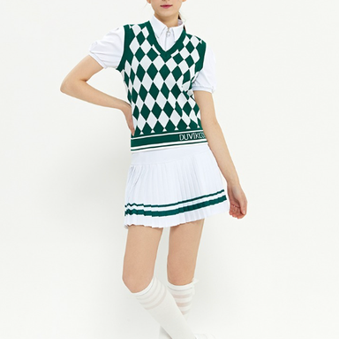 Duvik - Hem pleated contrast color point culottes
