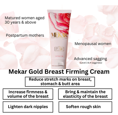 MEKAR Gold, Breast Enhancement Herbal Cream – Natural Breast Firming & Lifting (100g)