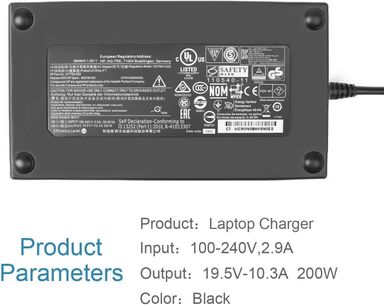 CARGADOR HP 200W / 19.5V / 10.3A / 4.5x3.0MM / REEMPLAZO