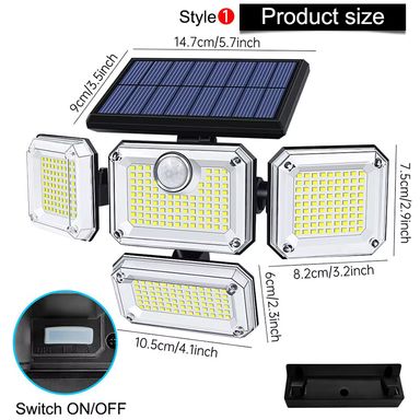 333LED Solar Wall Light