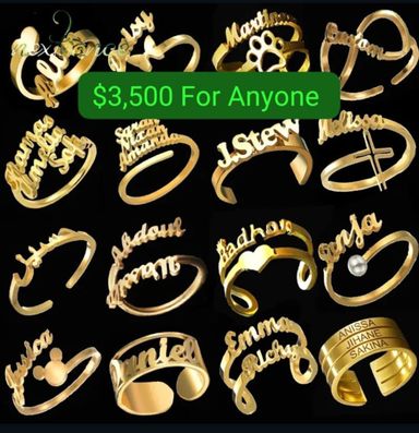 Female customize name ring