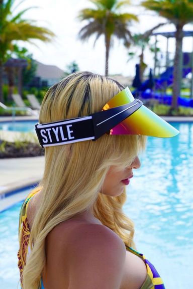 Sun Visor UV protecttion Hat  for Women Men Adjustable Outdoor Sun Headband UV Protection Face Shield Oversized Sunglasses