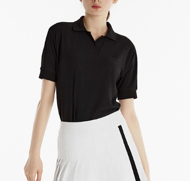 Duvik - Yoko Open Collar Gaori Fit T-Shirt