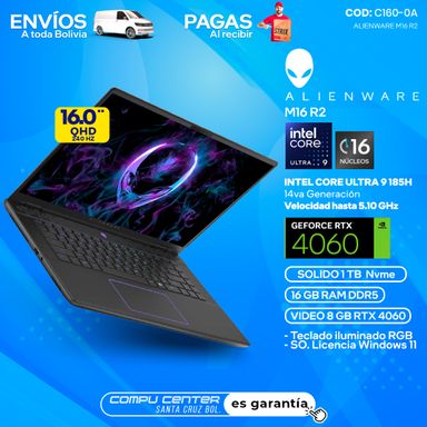 ALIENWARE M16 R2 / CORE ULTRA 9 14Va Generación / RTX 4060 8 GB