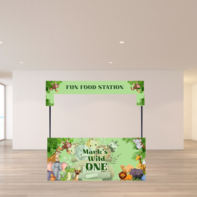 Jungle party food stall sign