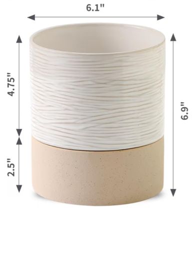 6" Ceramic Self-Watering Planter 