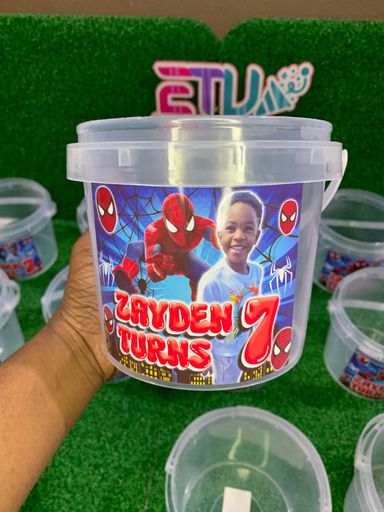  CLEAR ROUND PARTY BUCKETS (EMPTY)  