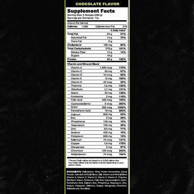 Vitaxtrong Hulk Mass Gainer 1500 (6lbs/2.7kg) | High Calorie Protein Muscle Gainer [VX]