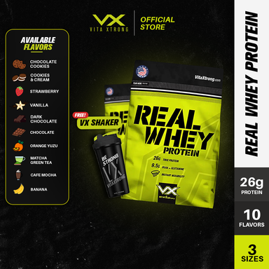VITAXTRONG REAL WHEY 2lbs 1kg (third party lab tested) BUILD MUSCLE & BURN FAT