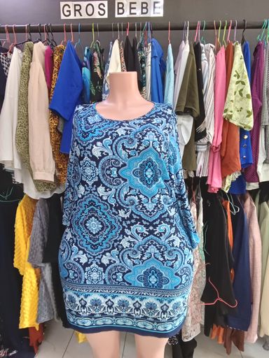 Office Blue pattern Gown (46/48)