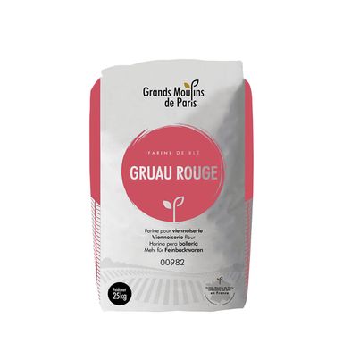 GRANDS MOULINS GRUAU ROUGE WHEAT FLOUR T45 (00982) 1X25 Kilogram (kg)