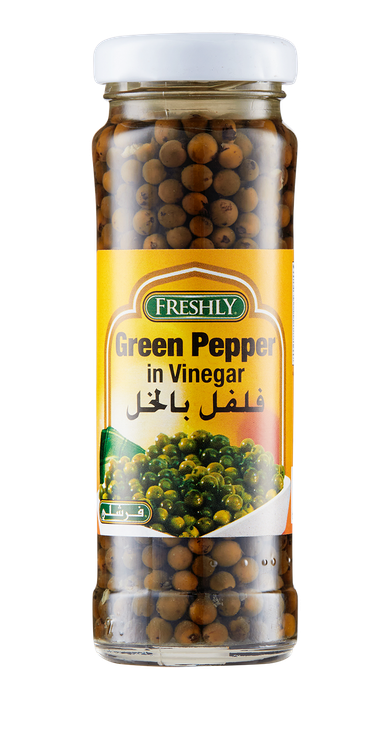 FRESHLY WHOLE GREEN PEPPER IN VINEGAR 12X110 Gram (g)