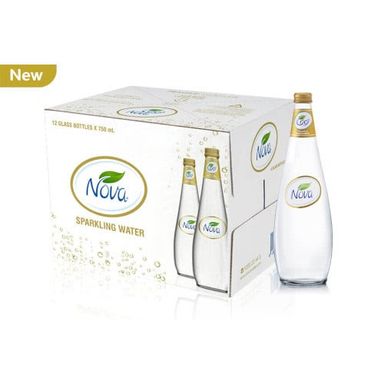 NOVA WATER SPARKLING BOTTLE (GLASS) 1x12x750ML