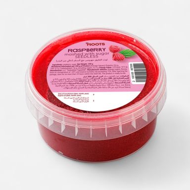 Roots Raspberry Mashed with Sugar Seedless Frozen 200g