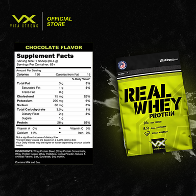 VITAXTRONG REAL WHEY 5lbs 2.3kg (third party lab tested) BUILD MUSCLE & BURN FAT