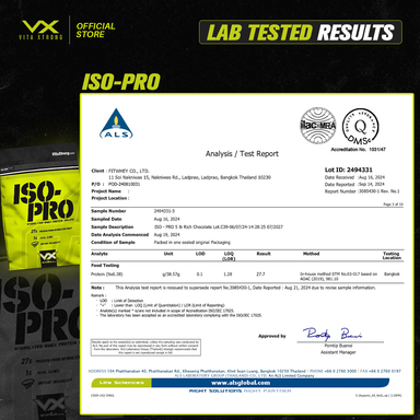 VITAXTRONG ISO PRO 5lbs 2.3kg (27g Whey Isolate, Zero SUGAR Zero FAT, high PROTEIN)
