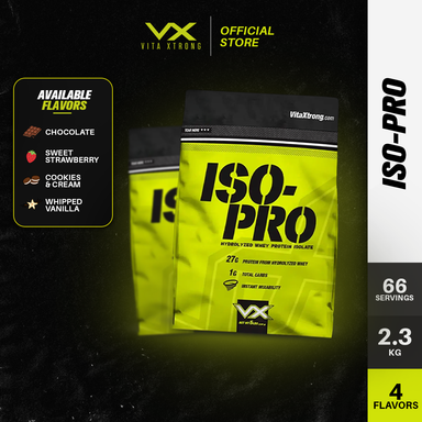 VITAXTRONG ISO PRO 2lbs 1kg (27g Whey Isolate, Zero SUGAR Zero FAT, high PROTEIN)