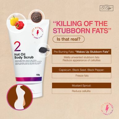 JTT Fitness No. 2 – Your Ultimate Pre-Fat Burning Body Scrub (HOBS), 150g