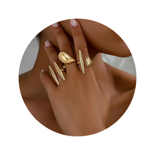 3-Piece Punk Style Ring Set – Bold, Edgy, and Unapologetically You