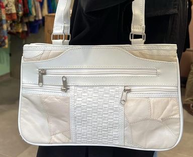 Vintage White Patchwork Bag