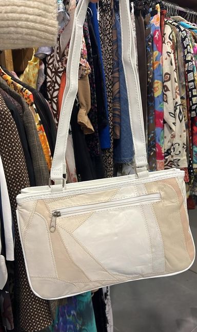 Vintage White Patchwork Bag