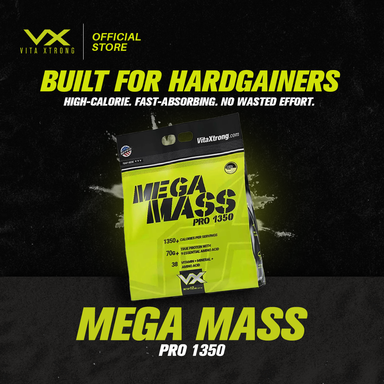 VITAXTRONG MEGA MASS PRO 1350 3lbs 1.4kg (Added 38 Vitamin & Minerals and Casein)