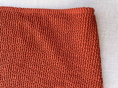 Burnt Orange High Waisted Textured Bikini Bottoms