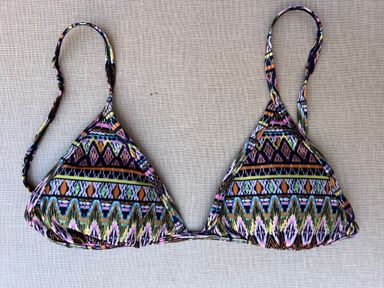 Vibrant Tribal Print Triangle Bikini Top