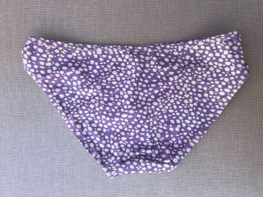 Purple and White Speckled Bikini Bottoms
