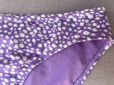  Purple and White Speckled Bikini Bottoms