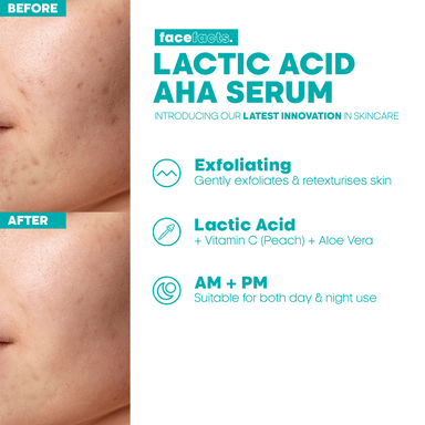 Facefacts Glow & Resurface Lactic Acid Serum 