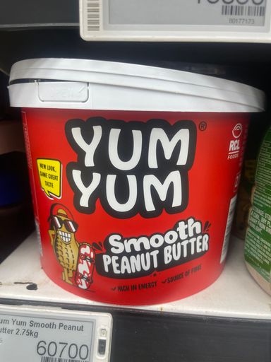 Yum Yum Smooth Peanut Butter 2.75kg