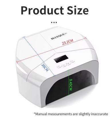 Professional UV LED Nail Lamp - Nail Dryer With 72 Beads, 4 Timers, Auto Sensor, Ideal For Gel Polish Curing, Home & Salon.