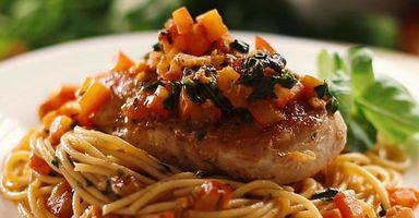 spaghetti au poulet de chez mondesier 
