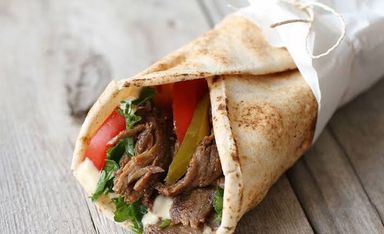 chawarma a la viande de bœuf de la gar whouman 