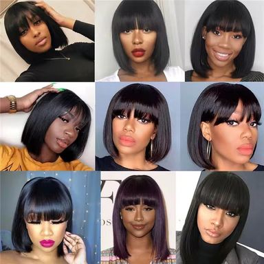 Pre-Plucked Natural Color Brazilian Lace Front Wig Long Straight and Deep Wave Kinky Texture Short Body Wave Human Hair Wig