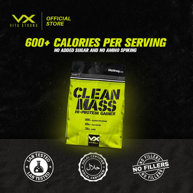 VITAXTRONG Clean Mass Hi-Protein Gainer (6lbs/2.7kg) | Build Muscle, High protein, Max Muscle Growth [VX]