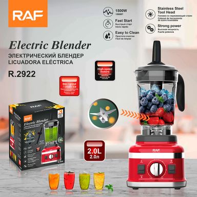 RAF Commercial Blender 1500W – Heavy Duty 2.0L High-Speed Mixer