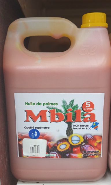 Huile de palmes Mbila  5ltr