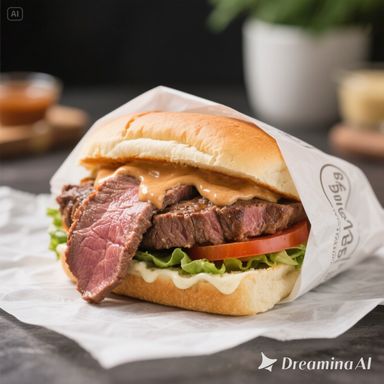 Sandwich sapi (Bun Voyage)