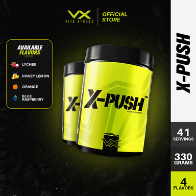 Vitaxtrong X-Push Pre-Workout (330G) | Boost Energy, Fat Burn, Power, Focus [VX]