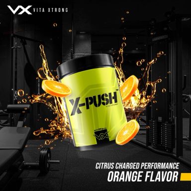 Vitaxtrong X-Push Pre-Workout (330G) | Boost Energy, Fat Burn, Power, Focus [VX]