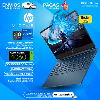 HP VICTUS 15 FA1657NR / CORE i7 13Va Generación / RTX 4060 8 GB
