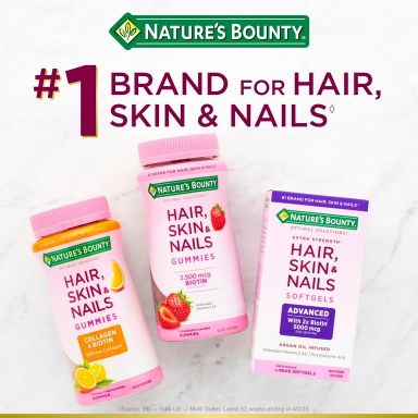 Nature's Bounty Hair, Skin & Nails Collagen & Biotin Gummies 80pcs