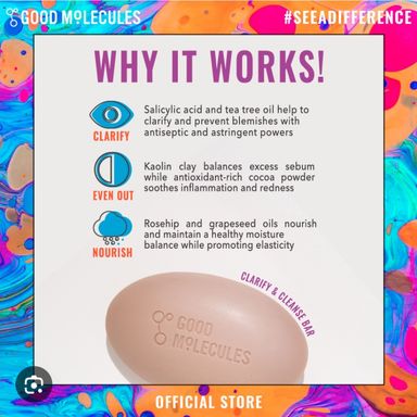 Good Molecules Clarifying N Cleanse Bar