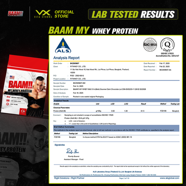BAAM!! MY WHEY PROTEIN Powder (5lbs, 2.3kg) Muscle Gain, Very Delicious Taste