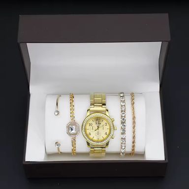 Ladies Bracelet Watches Gift Set Girls Hand Chain Watch 4pcs Bracelet Watch Set Female Wholesale