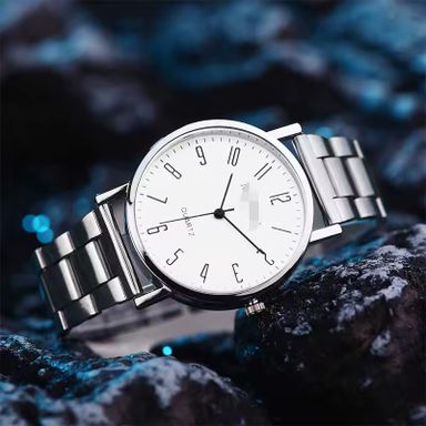 Simple Steel Strap Quartz Men's Watch Leisure Gift Watch