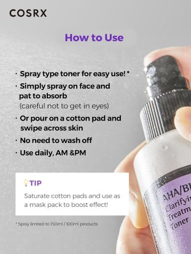 Cosrx Aha/Bha Clarifying Treatment Toner, 